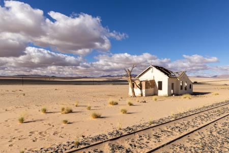 Abandoned train Station, Namib Desert, Namibia